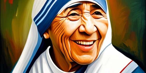 WRITE BIOGRAPHY ABOUT MOTHER TERESA visual data 4